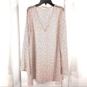 Honey Punch Pink Floral Tunic, Size Small